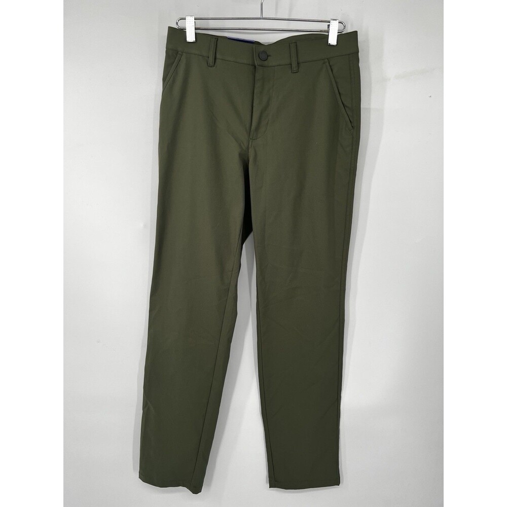 32° Cool Men's Regular Fit Pant, Size 30x32 green stretch zip pocket new